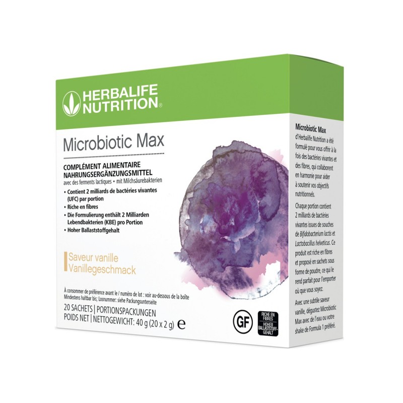 Microbiotic Max Compément alimentaire Vanille 20 sachets