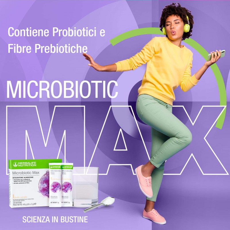 Microbiotic Max Compément alimentaire Vanille 20 sachets