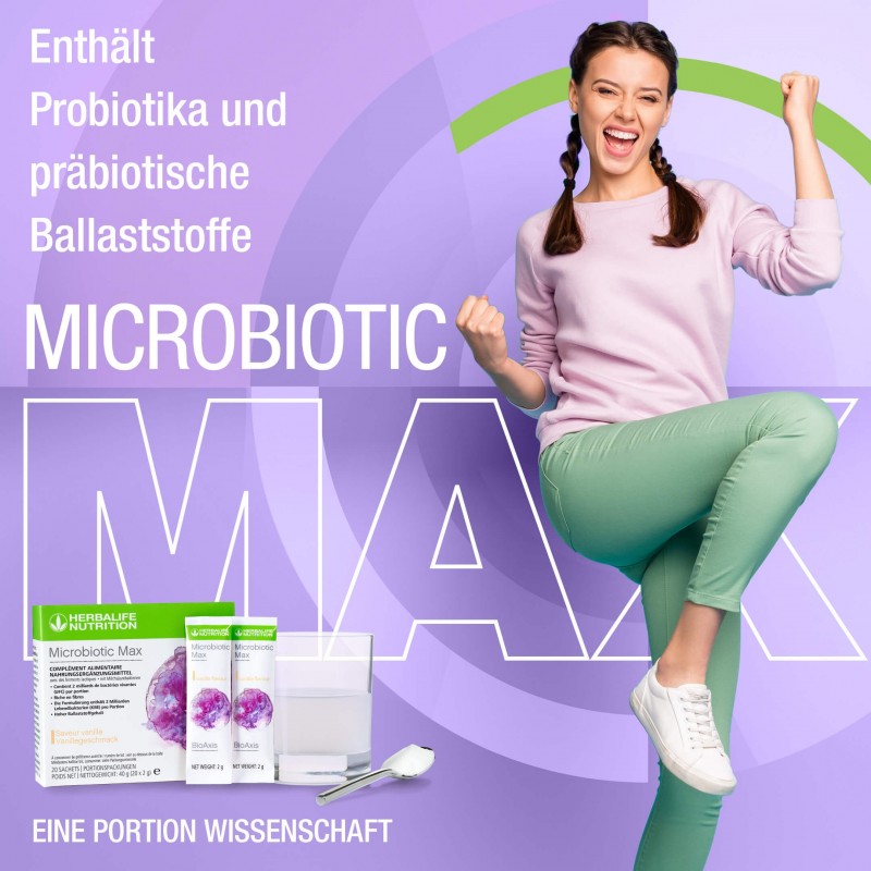 Microbiotic Max Compément alimentaire Vanille 20 sachets