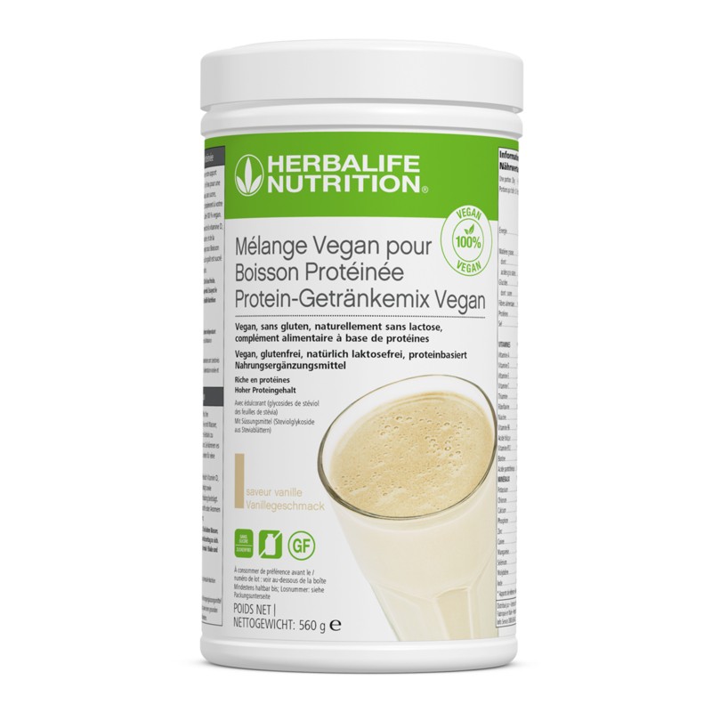 Mélange Vegan pour Boisson Protéinée Saveur Vanille 560 g